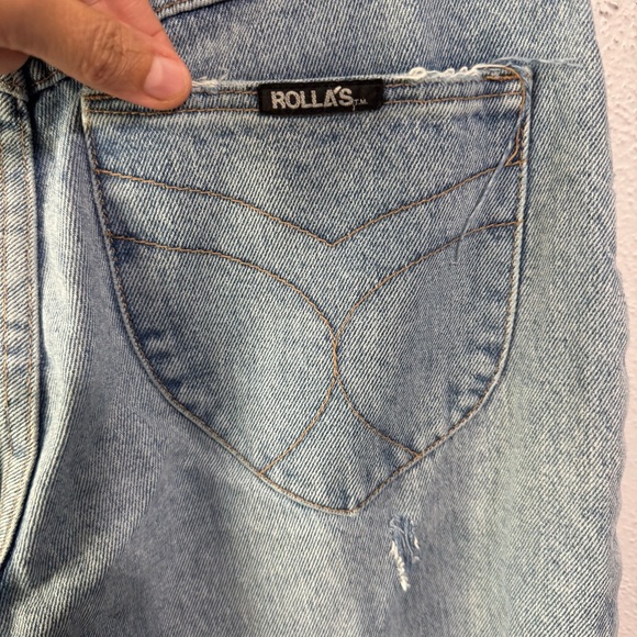 ROLLA'S Classic Blue high rise straight Denim Jeans size 27 - Picture 6 of 9